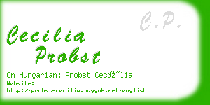cecilia probst business card